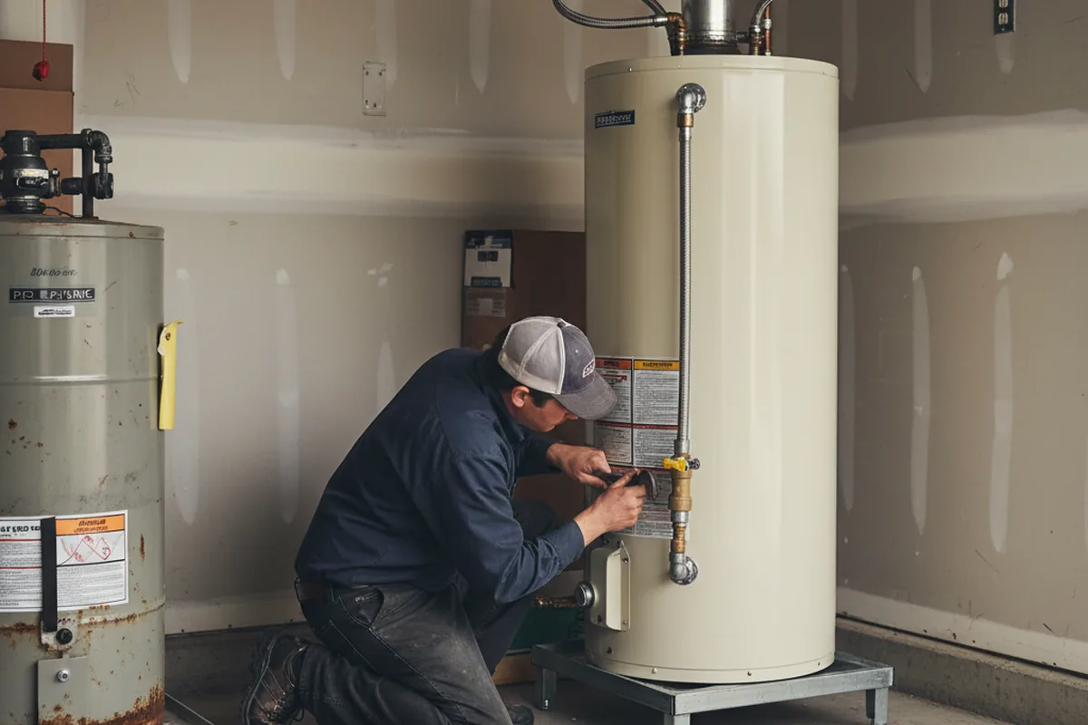 Water heater and shutoff valve replacement in Elkridge
